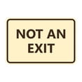 thumbnail image 1 of Classic Framed Not an Exit Sign (Ivory/Dark Brown) - Medium, 1 of 1