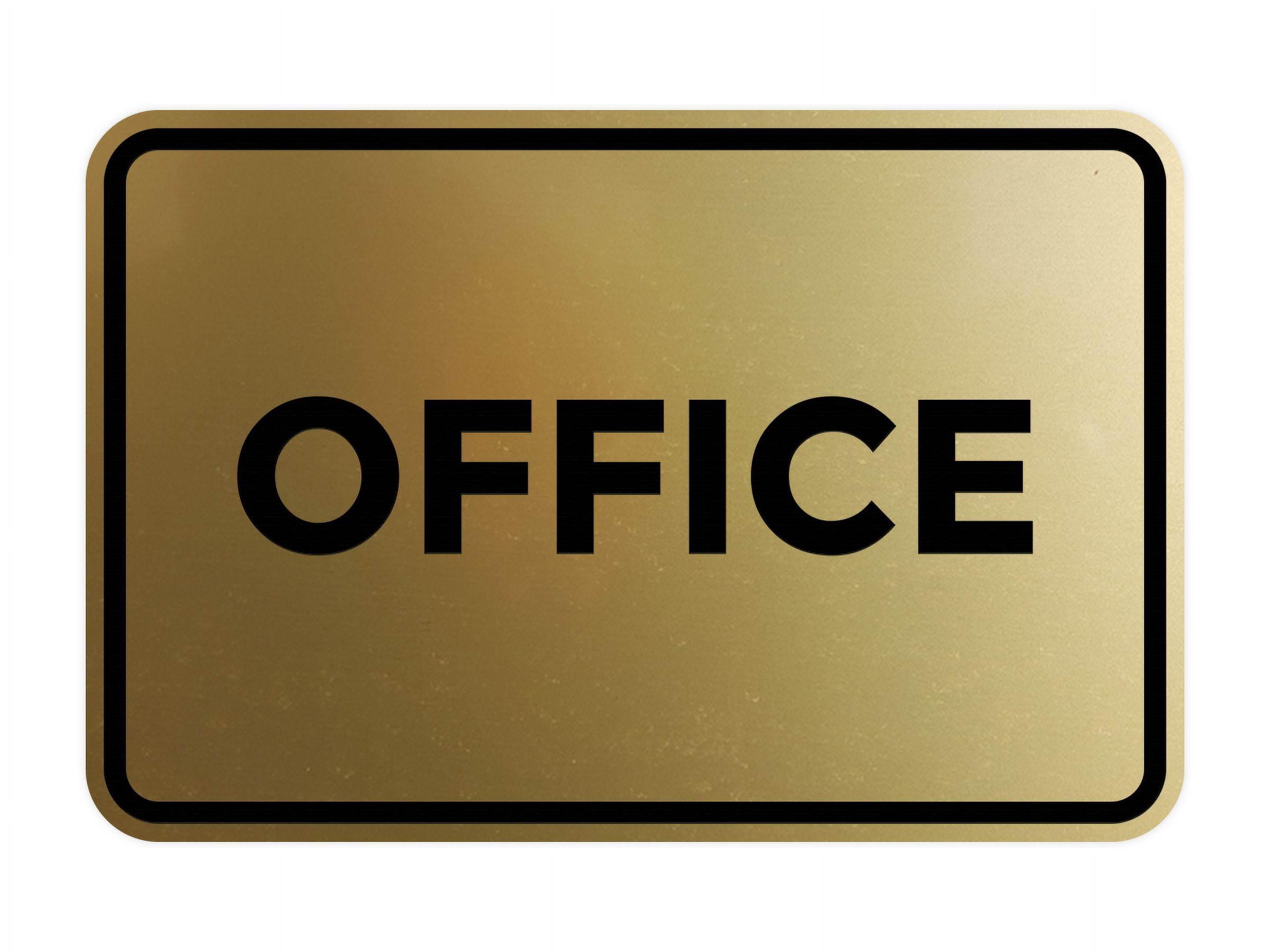 Classic Framed Office Sign (Brushed Gold) - Large - Walmart.com