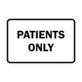 thumbnail image 1 of Classic Framed Patients Only Sign (White) - Small, 1 of 1