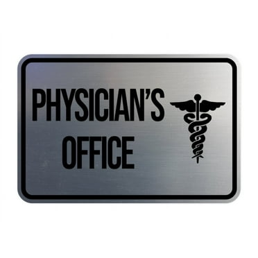 Classic Framed Physician's Office Sign (Navy Blue / White) - Large