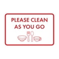 thumbnail image 1 of Classic Framed Please Clean As You Go Sign (White/Red) - Small, 1 of 5