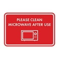 thumbnail image 1 of Classic Framed Please Clean Microwave After Use Sign (Red) - Small, 1 of 8