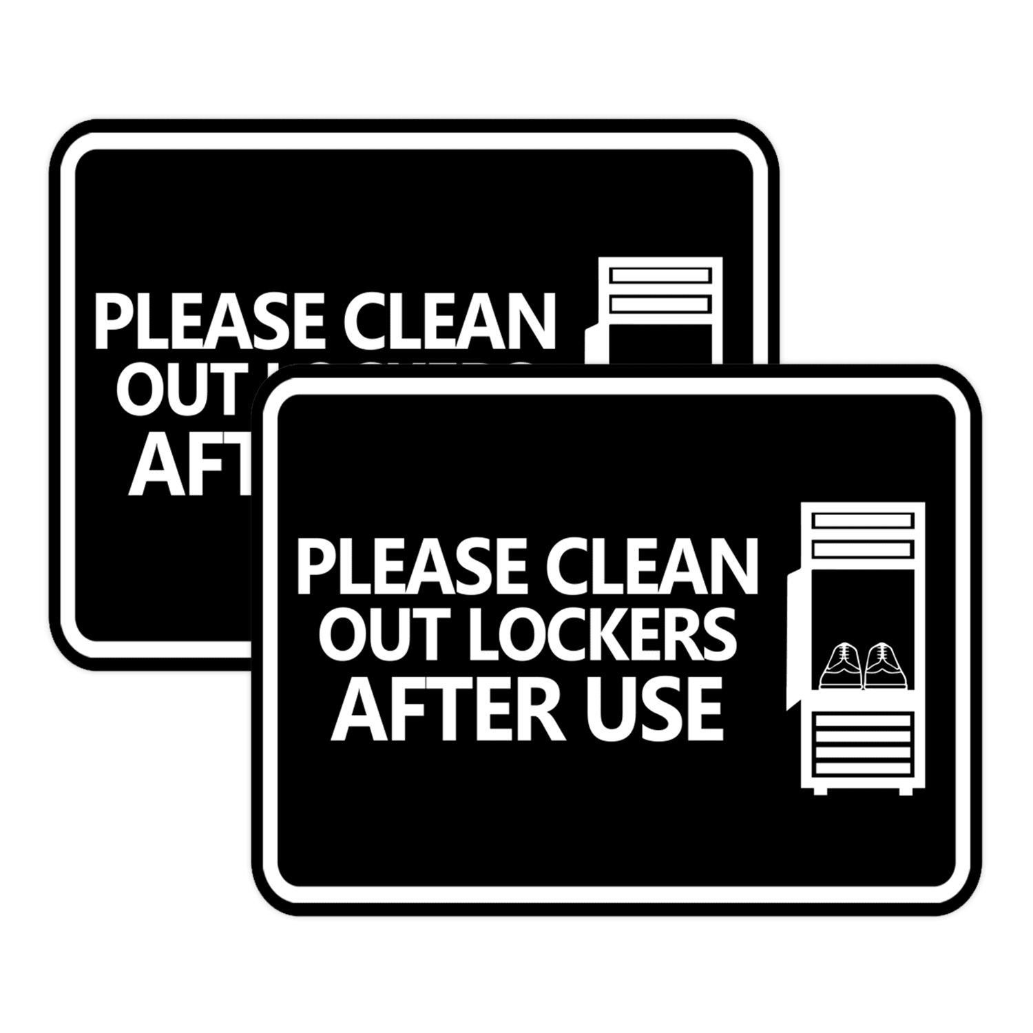Classic Framed Please Clean Out Lockers After Use Sign (Black) - Small ...
