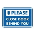 thumbnail image 1 of Classic Framed Please Close Door Behind You Sign (Blue) - Small, 1 of 5