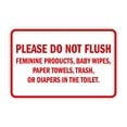 thumbnail image 1 of Classic Framed Please Do Not Flush Etiquette (White/Red) - Large, 1 of 1