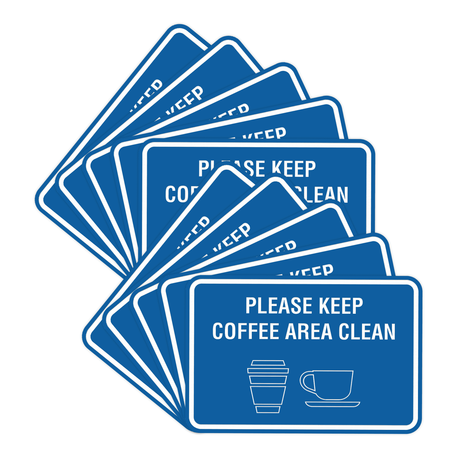Classic Framed Please Keep Coffee Area Clean Sign (Blue) - Medium (10 ...