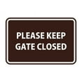 thumbnail image 1 of Classic Framed Please Keep Gate Closed (Dark Brown) - Large, 1 of 1