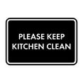 thumbnail image 1 of Classic Framed Please Keep Kitchen Clean Sign (Black) - Large, 1 of 5