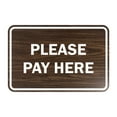 thumbnail image 1 of Classic Framed Please Pay Here Sign (Walnut) - Medium, 1 of 1