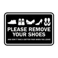 thumbnail image 1 of Classic Framed Please Remove Your Shoes Sign (Black) - Small, 1 of 1