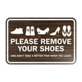 thumbnail image 1 of Classic Framed Please Remove Your Shoes Sign (Walnut) - Small, 1 of 1
