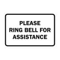 thumbnail image 1 of Classic Framed Please Ring Bell For Assistance Sign (White) - Large, 1 of 1
