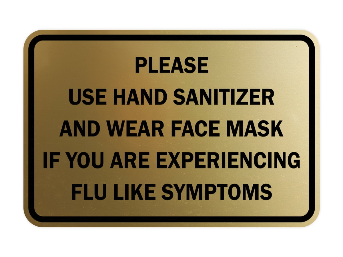 Classic Framed Please Use Hand Sanitizer and Wear Face Mask Sign ...
