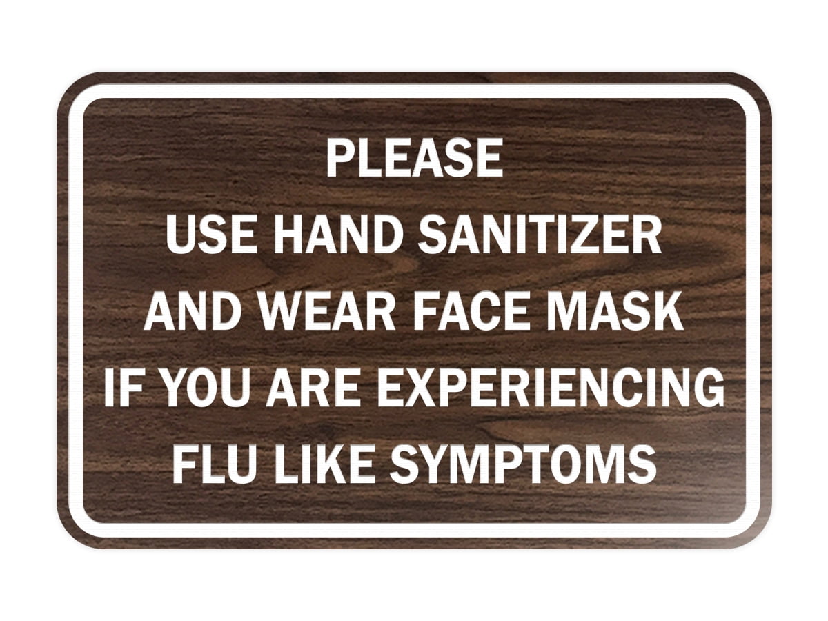 Classic Framed Please Use Hand Sanitizer and Wear Face Mask Sign ...