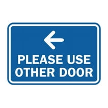 Restrooms Left Arrow Directional Sign Sign For Door, Acrylic Plastic ...