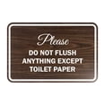 thumbnail image 1 of Classic Framed Please do not flush anything except toilet paper Sign (Walnut) - Large, 1 of 1