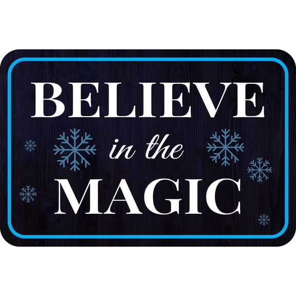 Classic Framed Plus Believe In The Magic Door or Wall Sign | Home & Garden Decor -Small