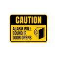 thumbnail image 1 of Classic Framed Plus Caution Alarm Will Sound If Door Opens Door or Wall Sign | Safety Signage - Medium, 1 of 8
