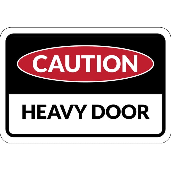 Classic Framed Plus Caution Heavy Door Door or Wall Sign | Workplace Health and Safety Warning Signage - Medium