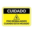 thumbnail image 1 of Classic Framed Plus Cuidado: Piso Resbaladizo cuando esta mojado Door or Wall Sign | Business Warning Signage - Large, 1 of 7
