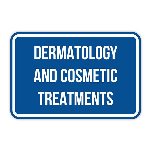 Classic Framed Plus Dermatology and Cosmetic Treatments Door or Wall Sign | Medical Specialism Rooms - Small