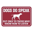 thumbnail image 1 of Classic Framed Plus Dogs Do Speak But Only To Those Who Know How To Listen Wall or Door Sign | Funny Home Decor - Large, 1 of 9