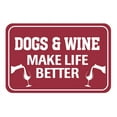 thumbnail image 1 of Classic Framed Plus Dogs & Wine Make Life Better Wall or Door Sign | Funny Home Decor - Large, 1 of 9