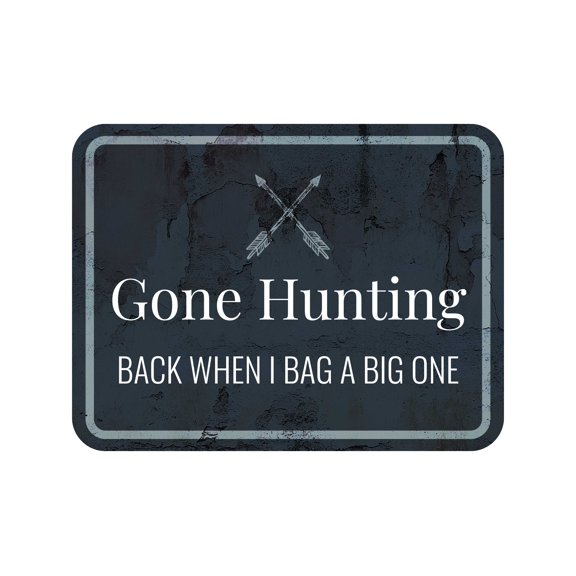 Classic Framed Plus Gone Hunting Back When I Bag a Big One Door or Wall Sign | Hunting & Outdoor Decor - Medium