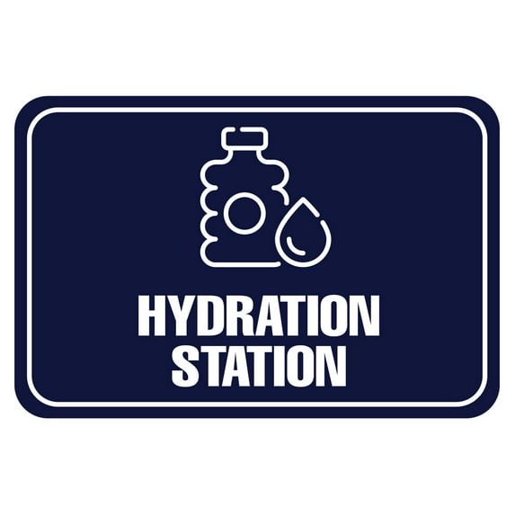 Classic Framed Plus Hydration Station Door or Wall Sign | Business & Public Signage - Small