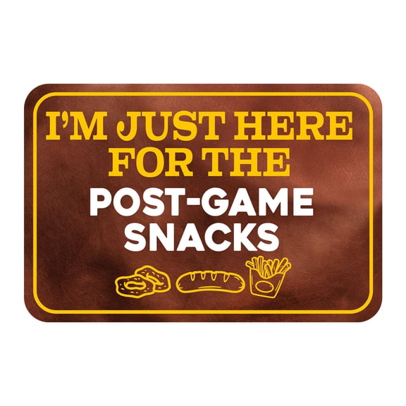 Classic Framed Plus I’m Just Here for the Post-Game Snacks Door or Wall Sign | Funny Sporty Teen - Large