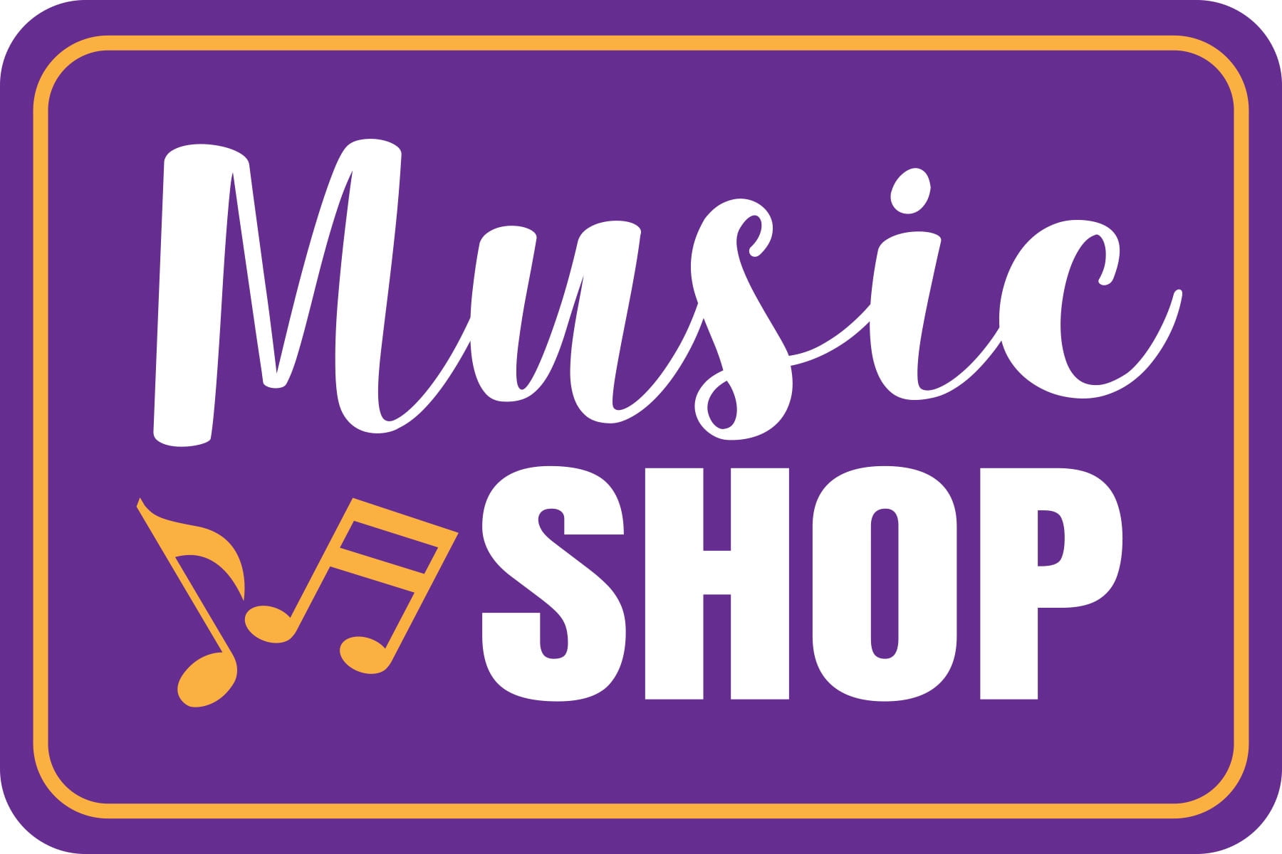 Classic Framed Plus Music Shop Wall or Door Sign | Directional Public ...