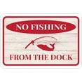 thumbnail image 1 of Classic Framed Plus No Fishing From The Dock Wall or Door Sign | Marina Quayside Signage -Small, 1 of 8