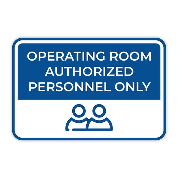Classic Framed Plus Operating Room Authorized Personnel Only Door or Wall Sign | Medical Procedure Rooms - Medium