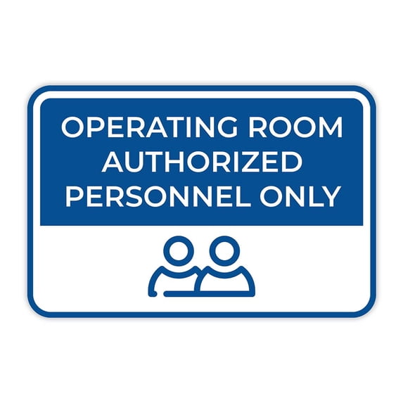 Classic Framed Plus Operating Room Authorized Personnel Only Door or Wall Sign | Medical Procedure Rooms - Small