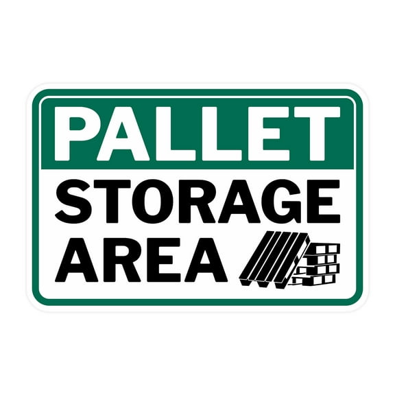 Classic Framed Plus Pallet Storage Area Wall or Door Sign | Workplace Safety Compliance Signs - Large