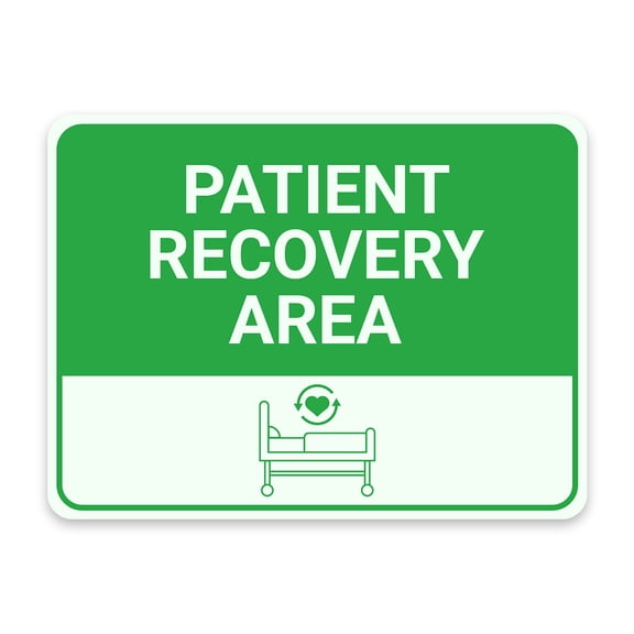 Classic Framed Plus Patient Recovery Area Door or Wall Sign | Hygiene and Safety Signage - Small