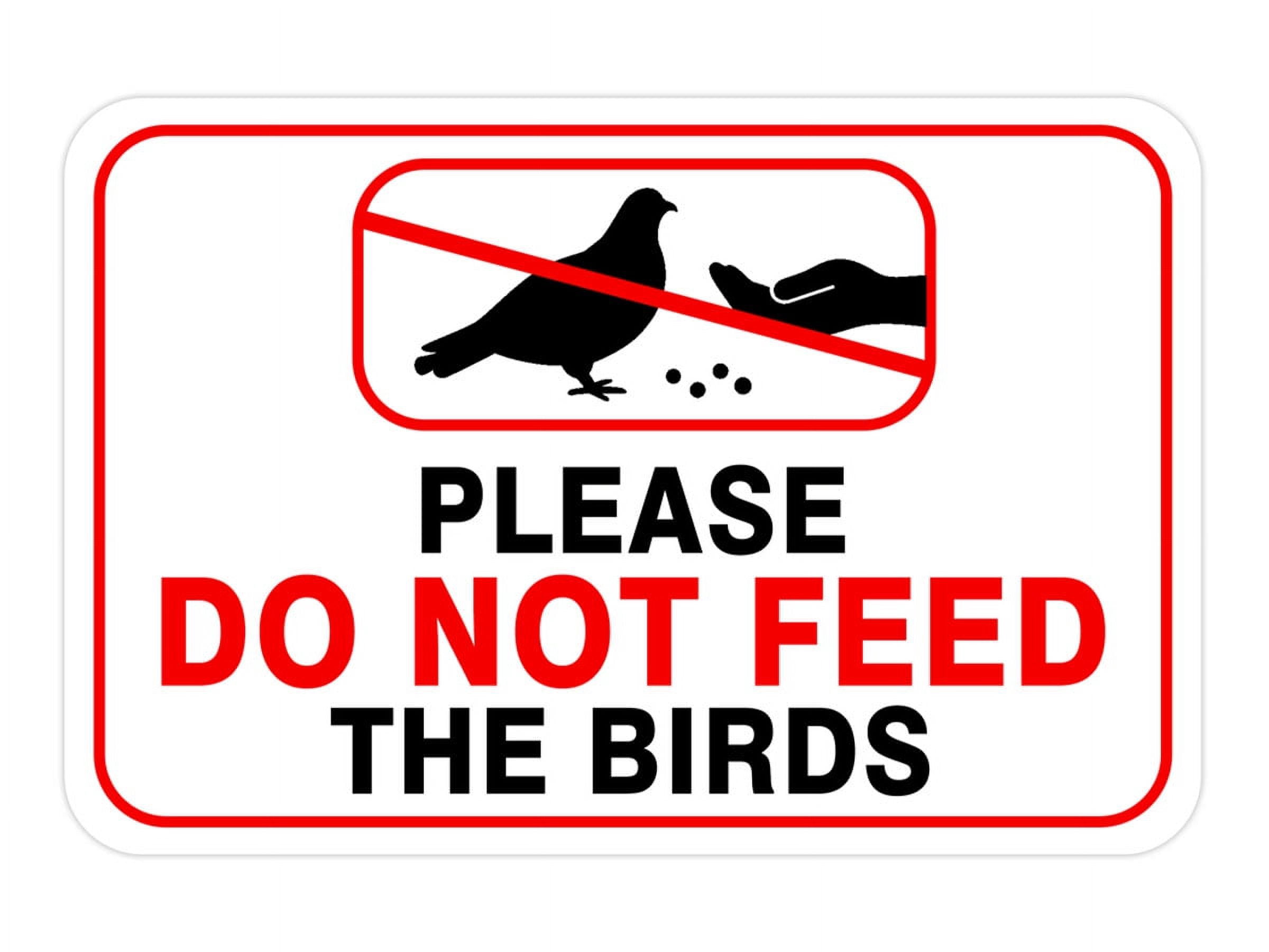Classic Framed Plus Please Do Not Feed The Birds Door or Wall Sign ...