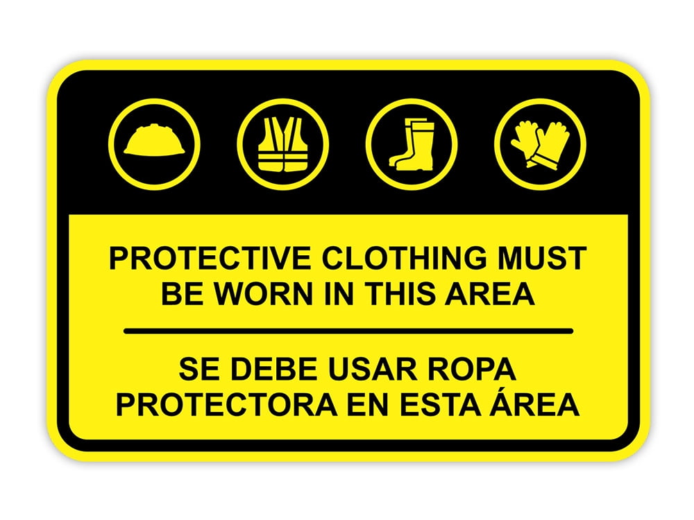 Classic Framed Plus Protective Clothing Must Be Worn In This Area Wall
