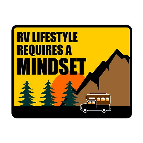 Classic Framed Plus RV Lifestyle Requires A Mindset Wall or Door Sign | RV Accessories - Small