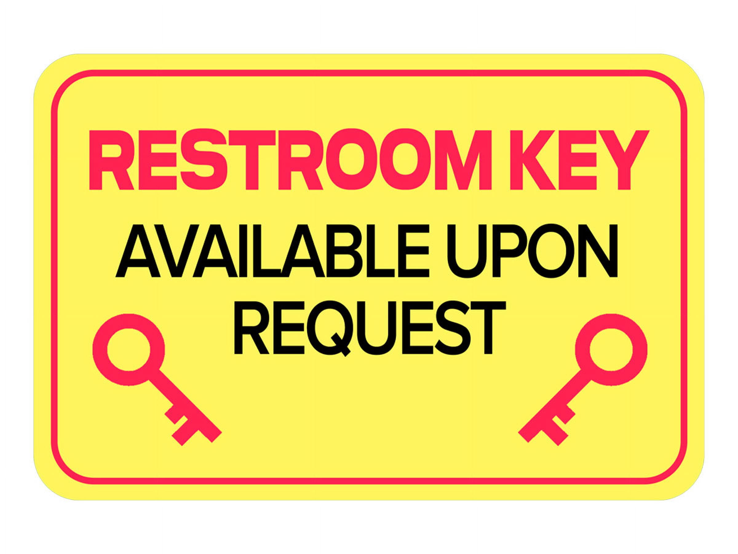 Classic Framed Plus Restroom Key Available Upon Request Door or Wall ...