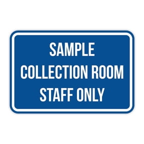 Classic Framed Plus Sample Collection Room Staff Only Door or Wall Sign | Medical Specialism Rooms - Small