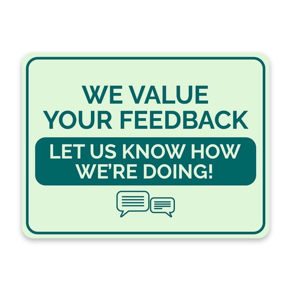 Classic Framed Plus We Value Your Feedback – Let Us Know How We’re Doing! Door or Wall Sign | Medical Facility Greeting & Reception - Small