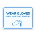thumbnail image 1 of Classic Framed Plus Wear Gloves When Handling Samples Door or Wall Sign | Hygiene and Safety Signage - Small, 1 of 7