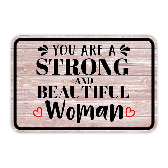 Classic Framed Plus You Are A Strong And Beautiful Woman Wall or Door Sign | Motivational Home Decor- Large