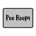 thumbnail image 1 of Classic Framed Poo Room Sign (Lt Gray) - Medium, 1 of 1
