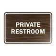 thumbnail image 1 of Classic Framed Private Restroom Sign (Walnut) - Medium, 1 of 1