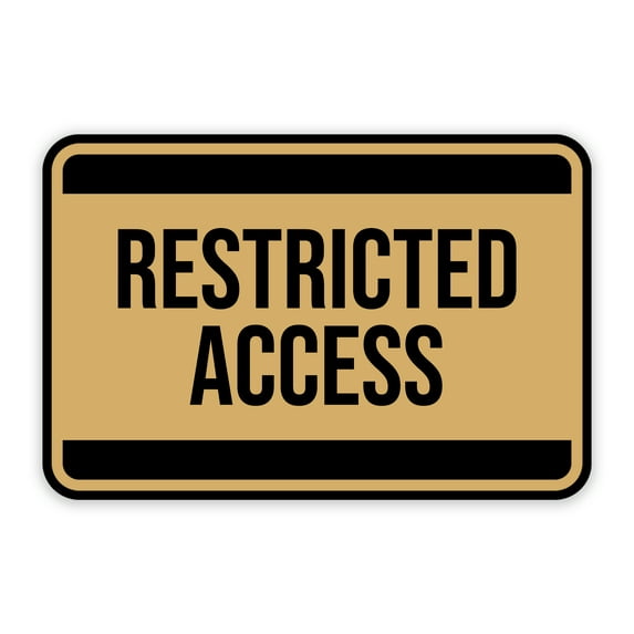 Classic Framed Restricted Access Sign (Blue) - Small