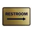thumbnail image 1 of Classic Framed Restroom Directional Right Arrow (Brushed Gold) - Large, 1 of 1