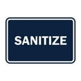 thumbnail image 1 of Classic Framed Sanitize Sign (Navy Blue / White) - Small, 1 of 1