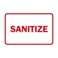 thumbnail image 1 of Classic Framed Sanitize Sign (White/Red) - Small, 1 of 1